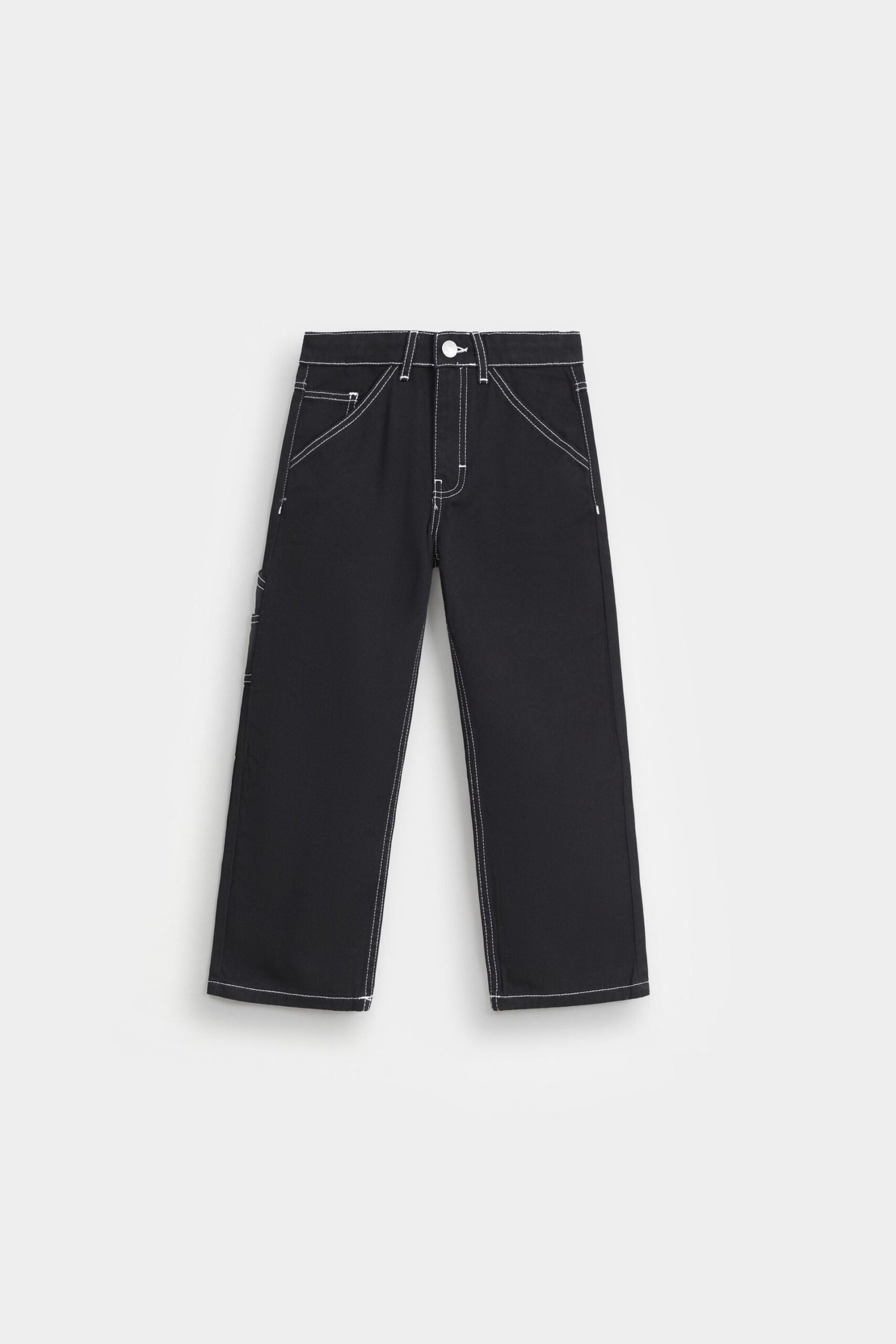 Non Denim Carpenter Trousers with Stitching Details