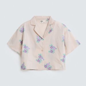 Cropped Embroidered Shirt