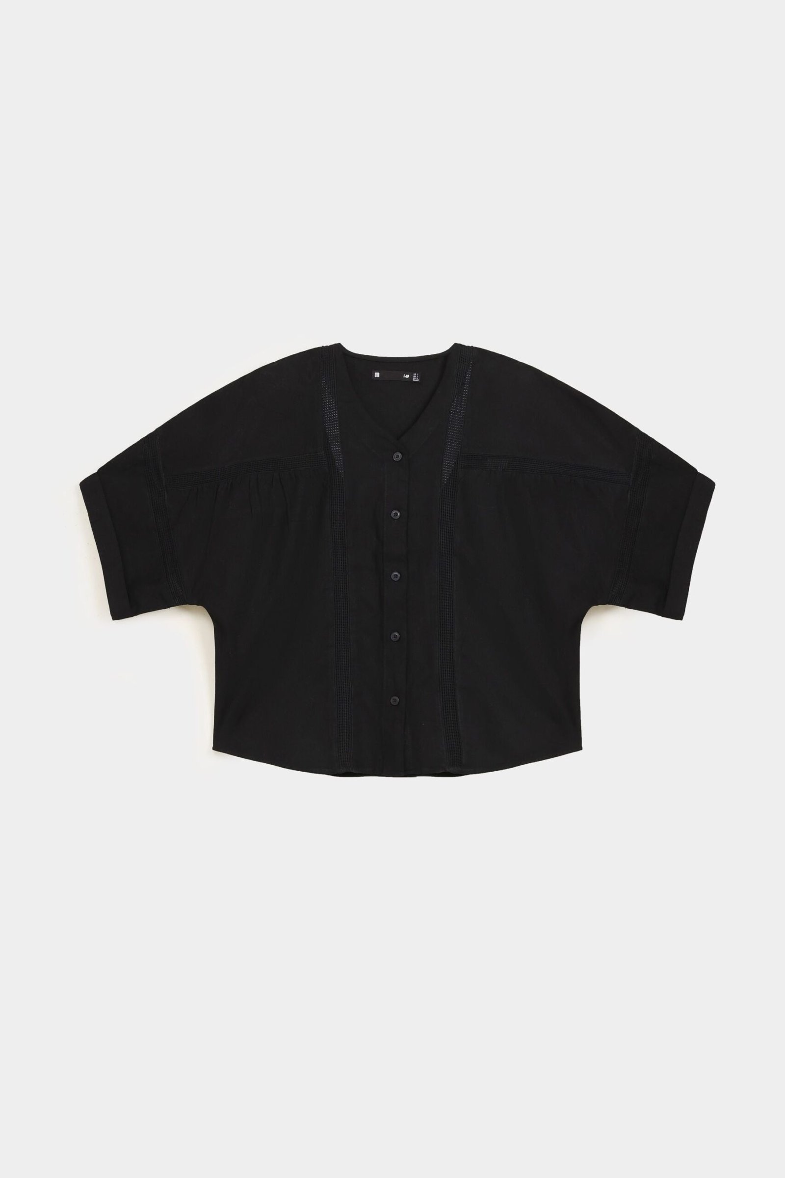 Cropped Shirt With Lace Detail - Image 5