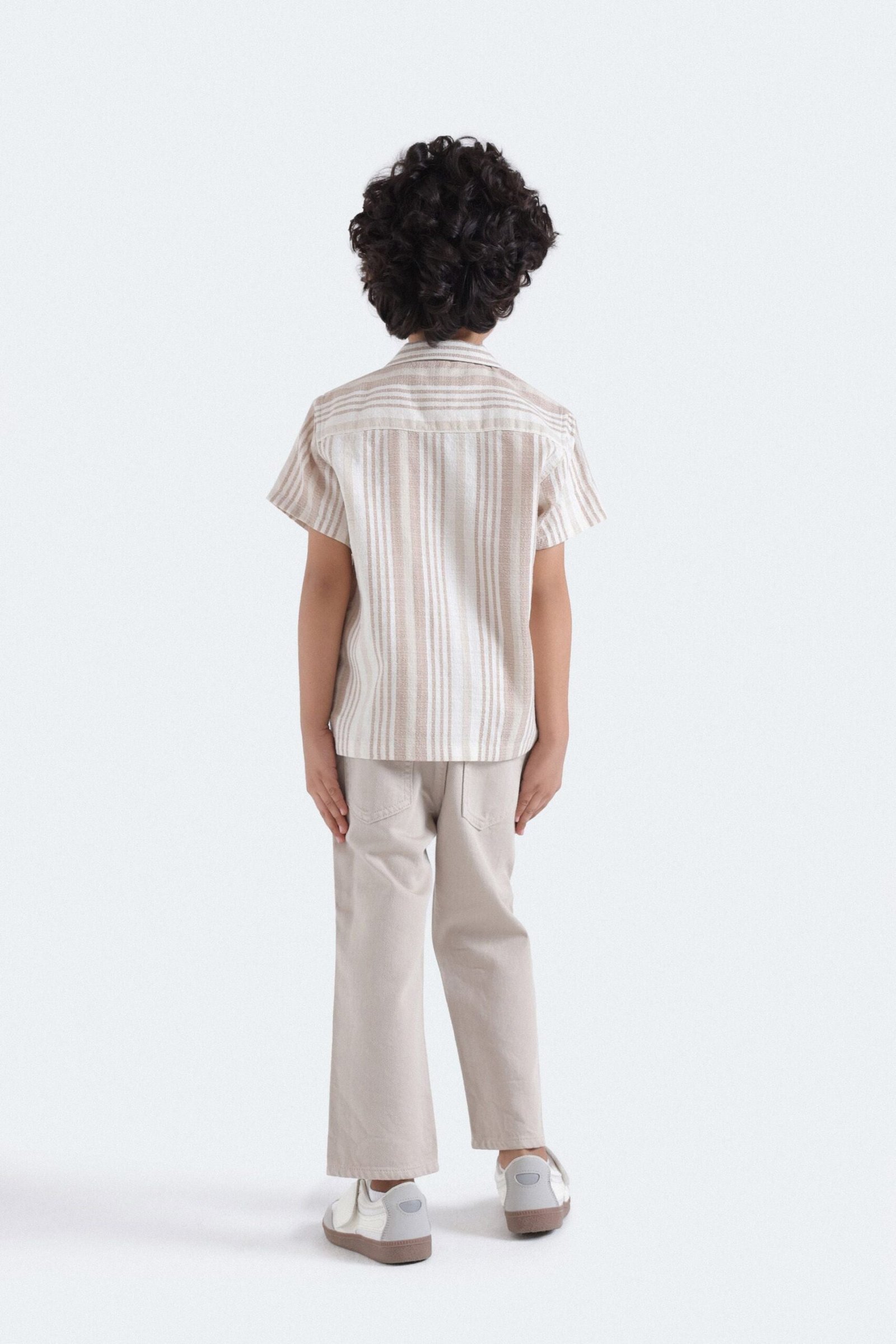 Resort Collar Striped Shirt - Image 6