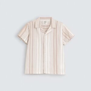 Resort Collar Striped Shirt