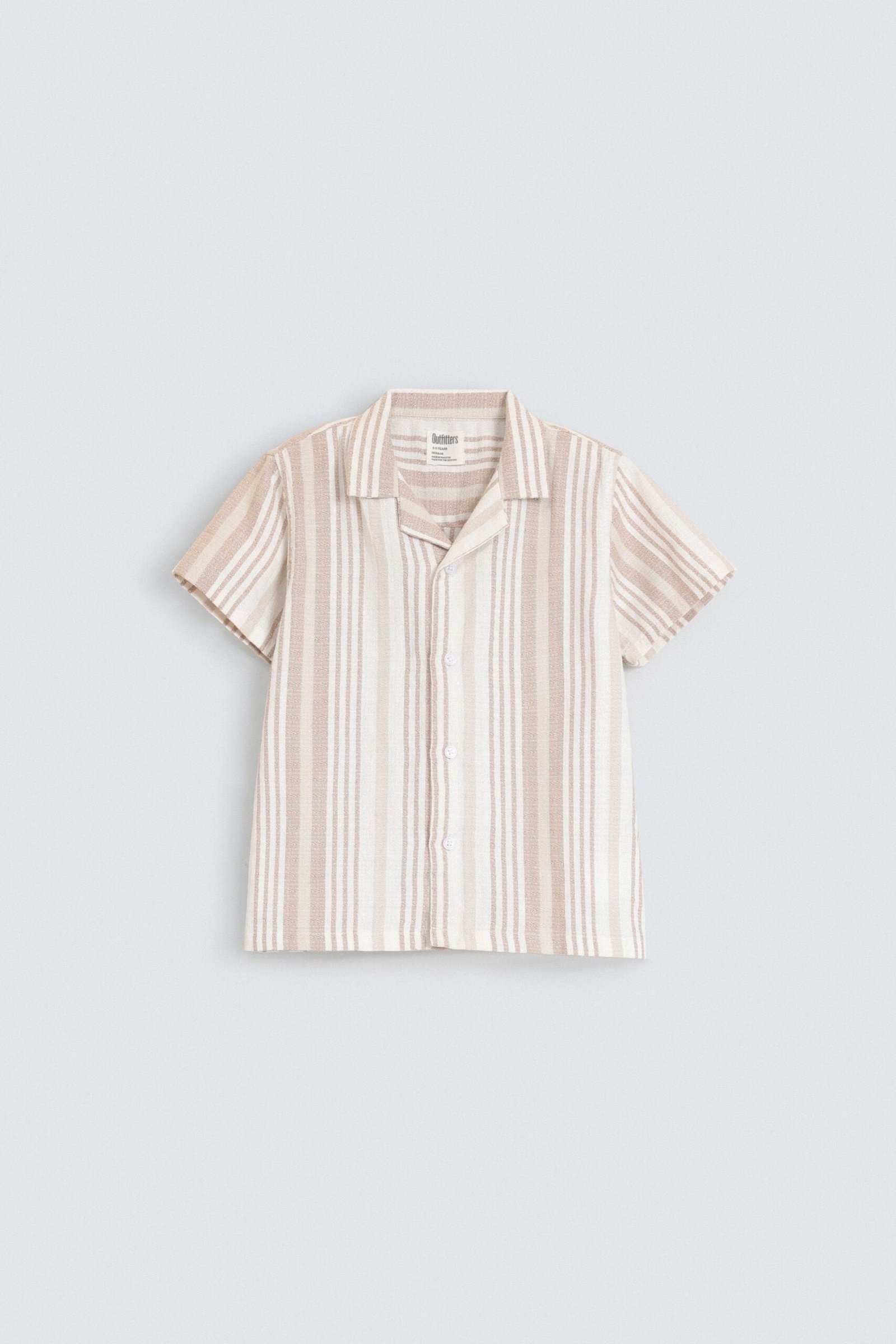 Resort Collar Striped Shirt