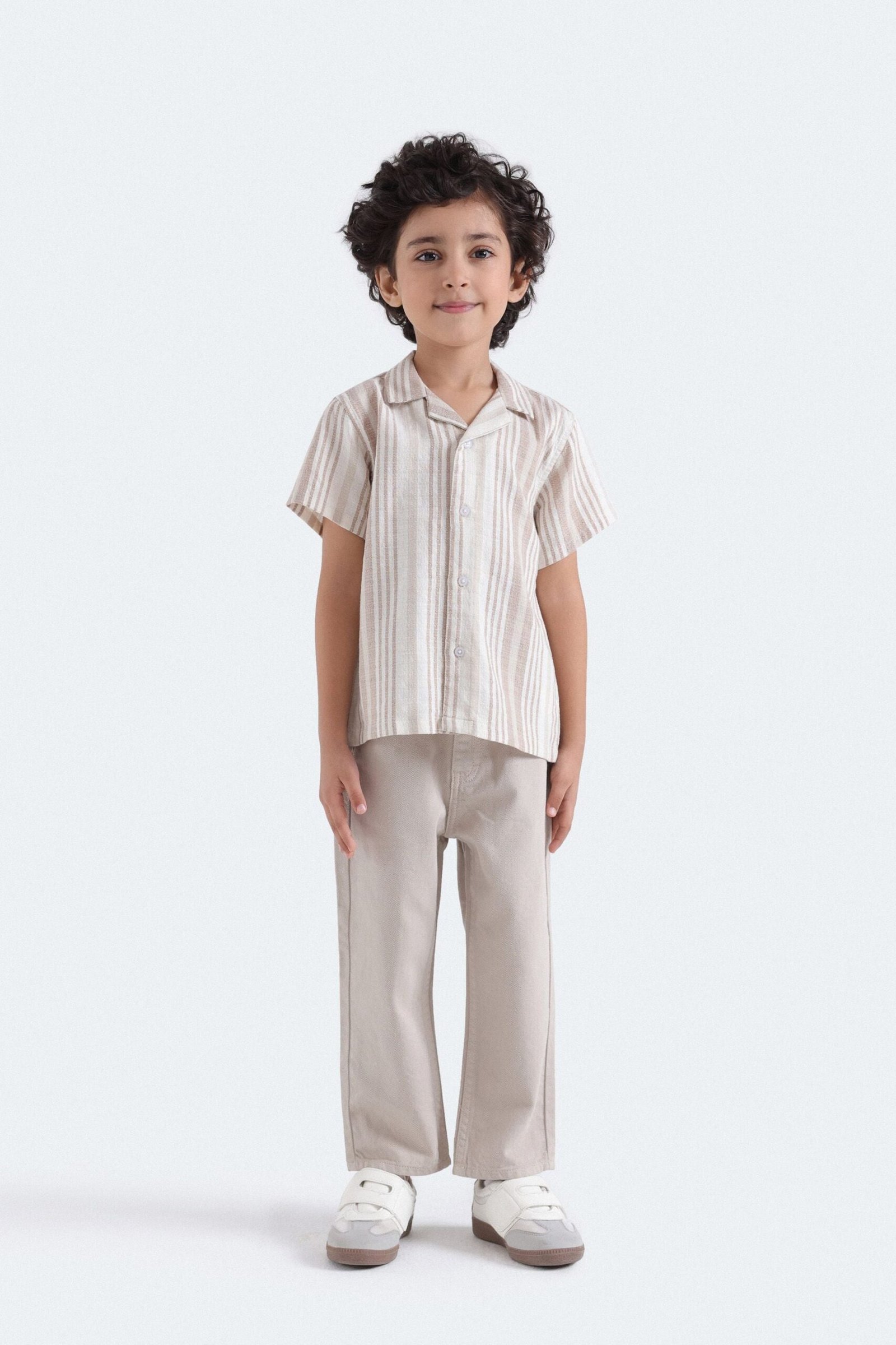 Resort Collar Striped Shirt - Image 4
