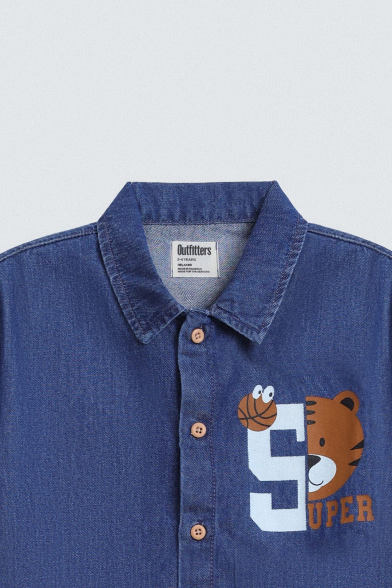 Varsity Denim Shirt - Image 2