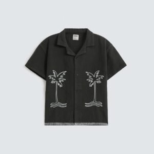 Textured Embroidered Shirt