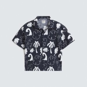 All-Over Print Textured Shirt