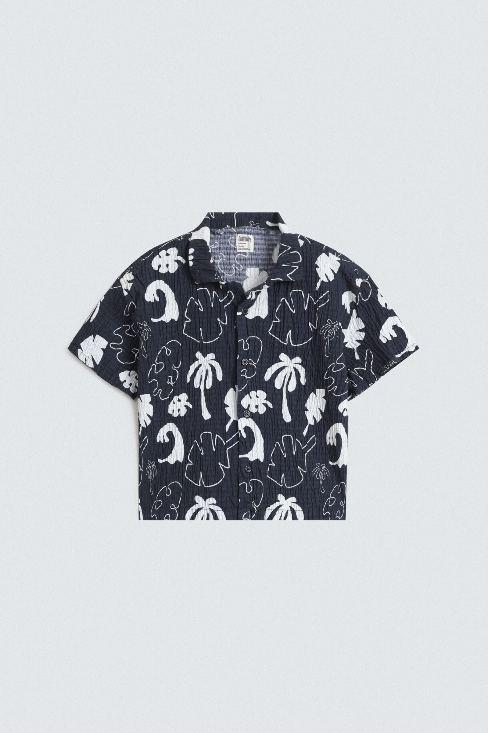 All-Over Print Textured Shirt