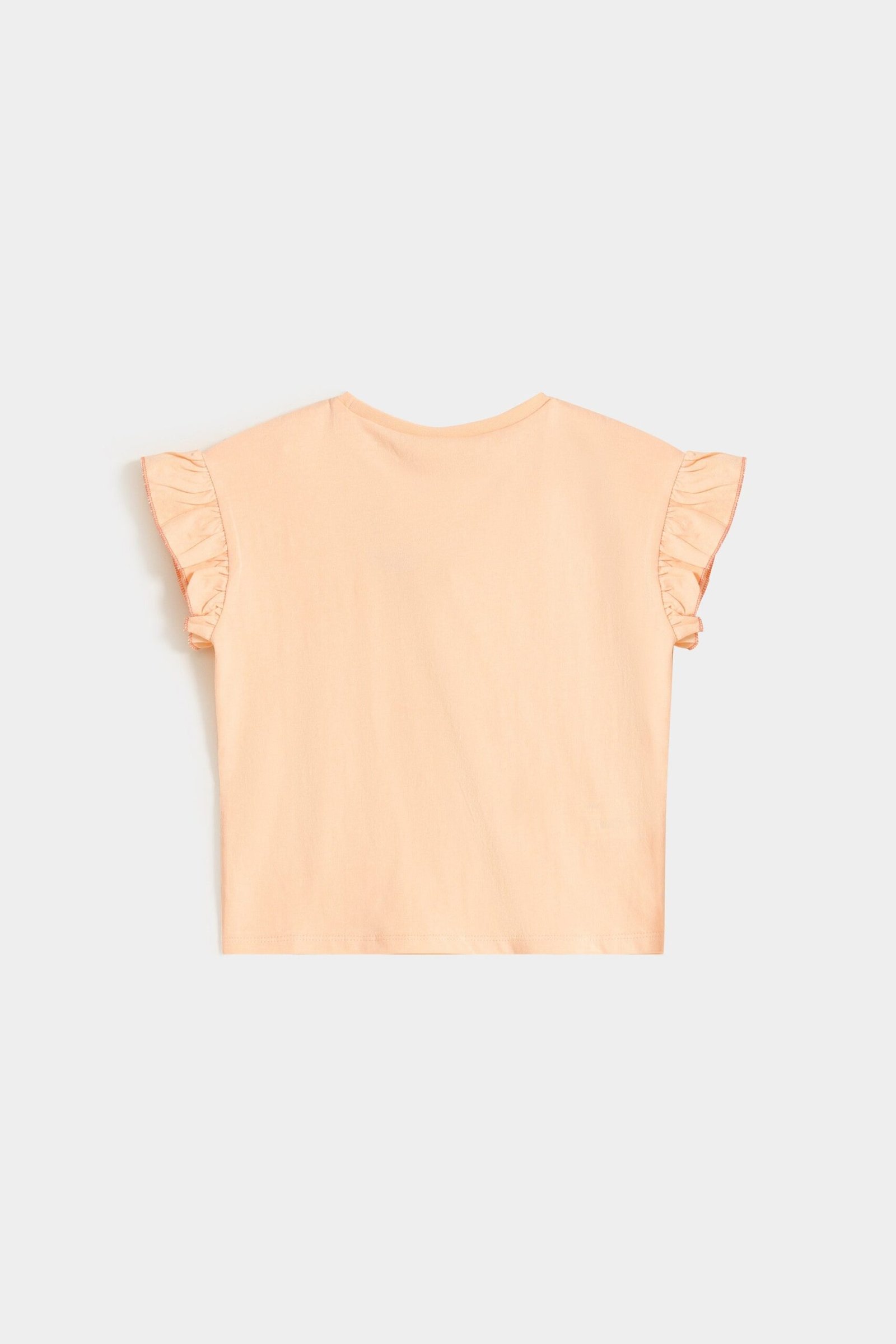 Cropped Basic T-Shirt With Frill Detail - Image 3