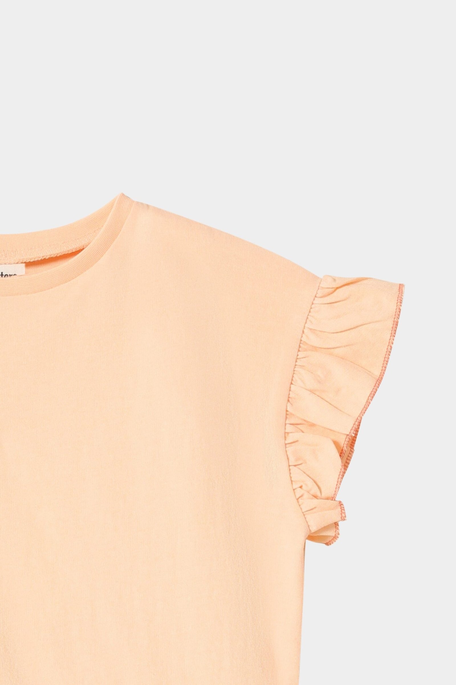 Cropped Basic T-Shirt With Frill Detail - Image 2