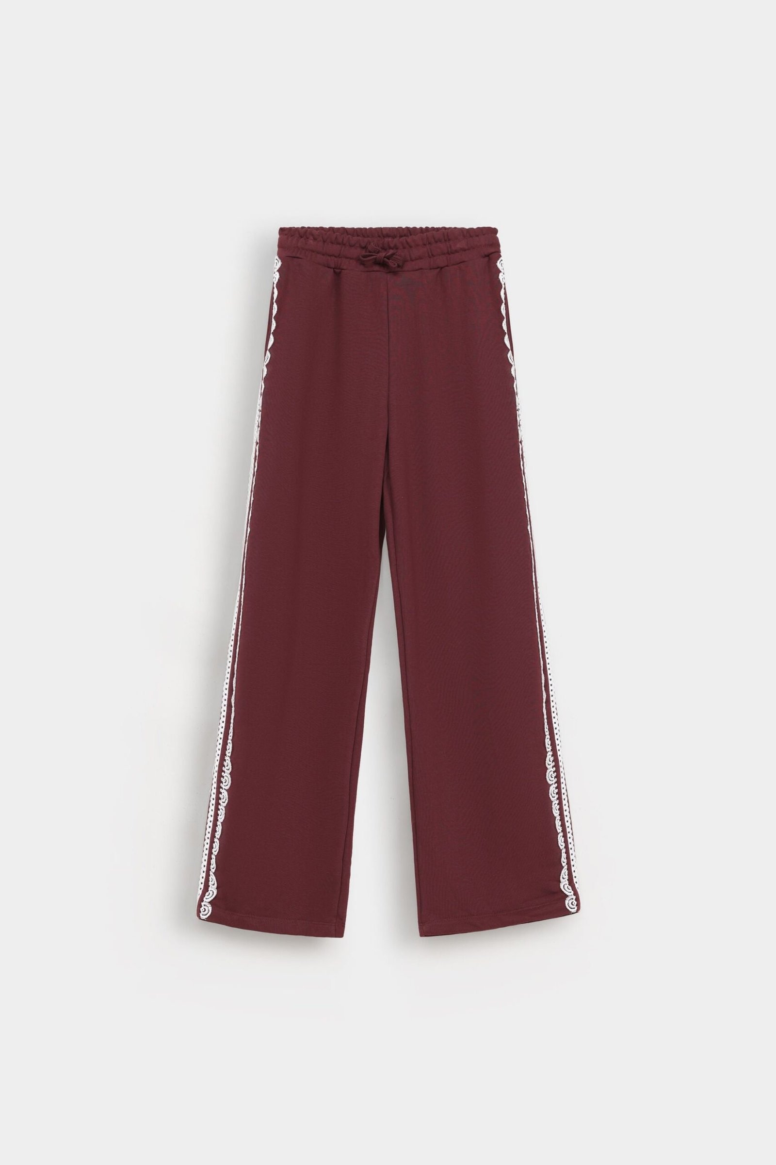 Wide Leg Trousers With Lace Detail - Image 12