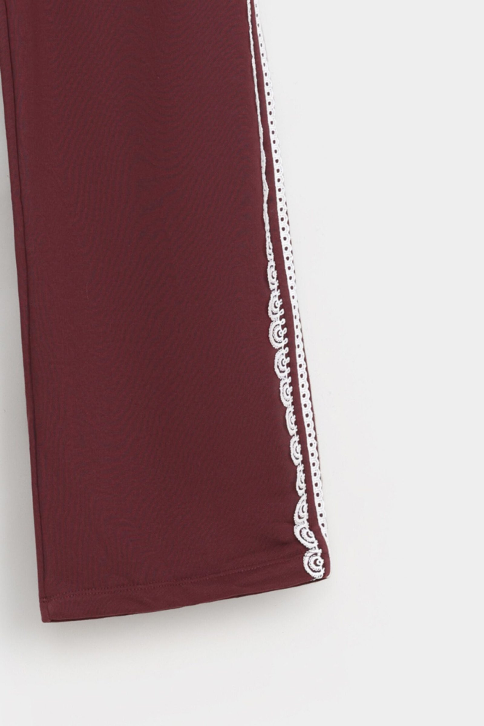 Wide Leg Trousers With Lace Detail - Image 13