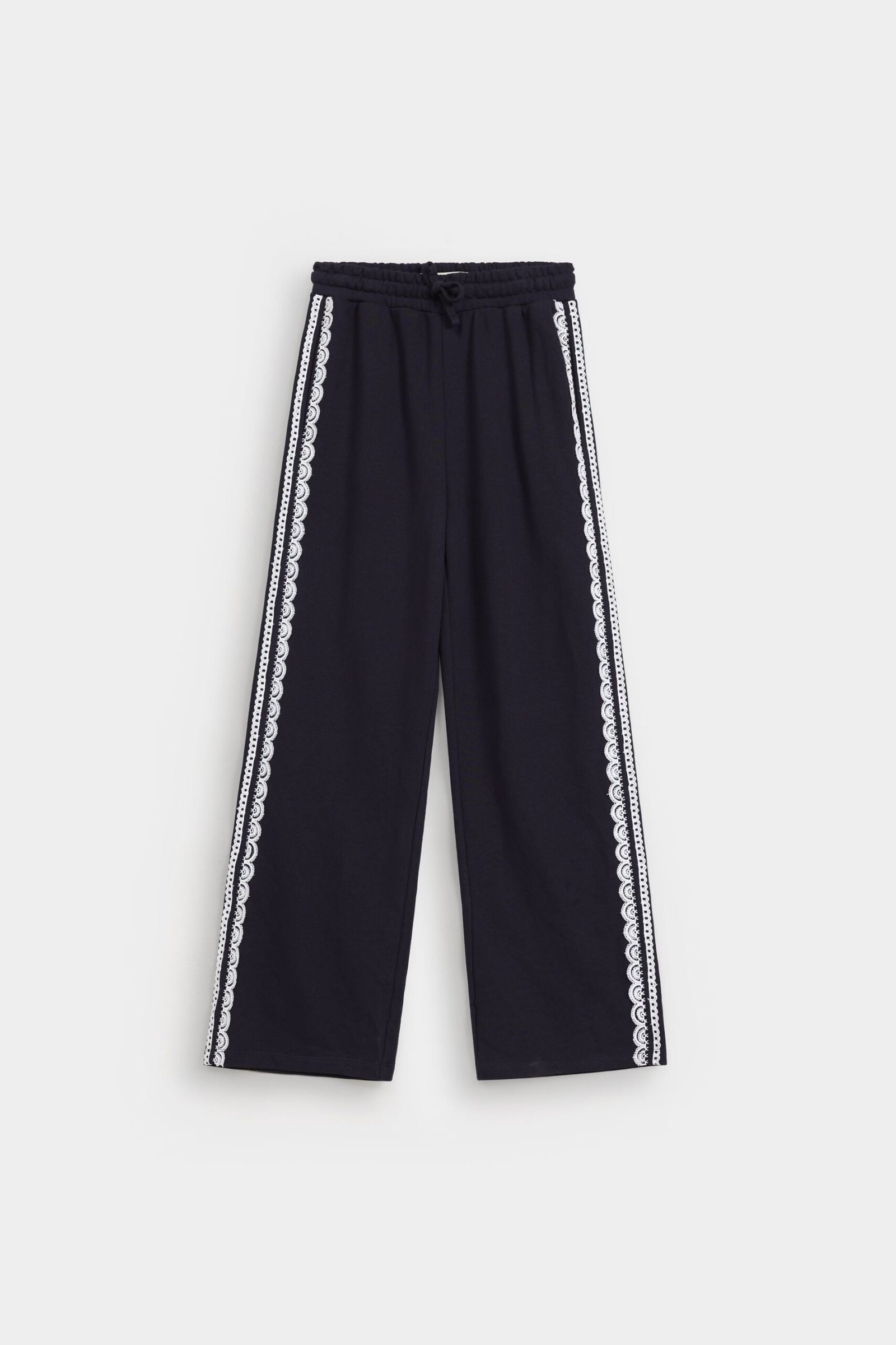Wide Leg Trousers With Lace Detail - Image 5