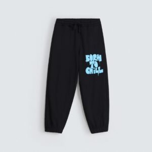 Slogan Print Trousers