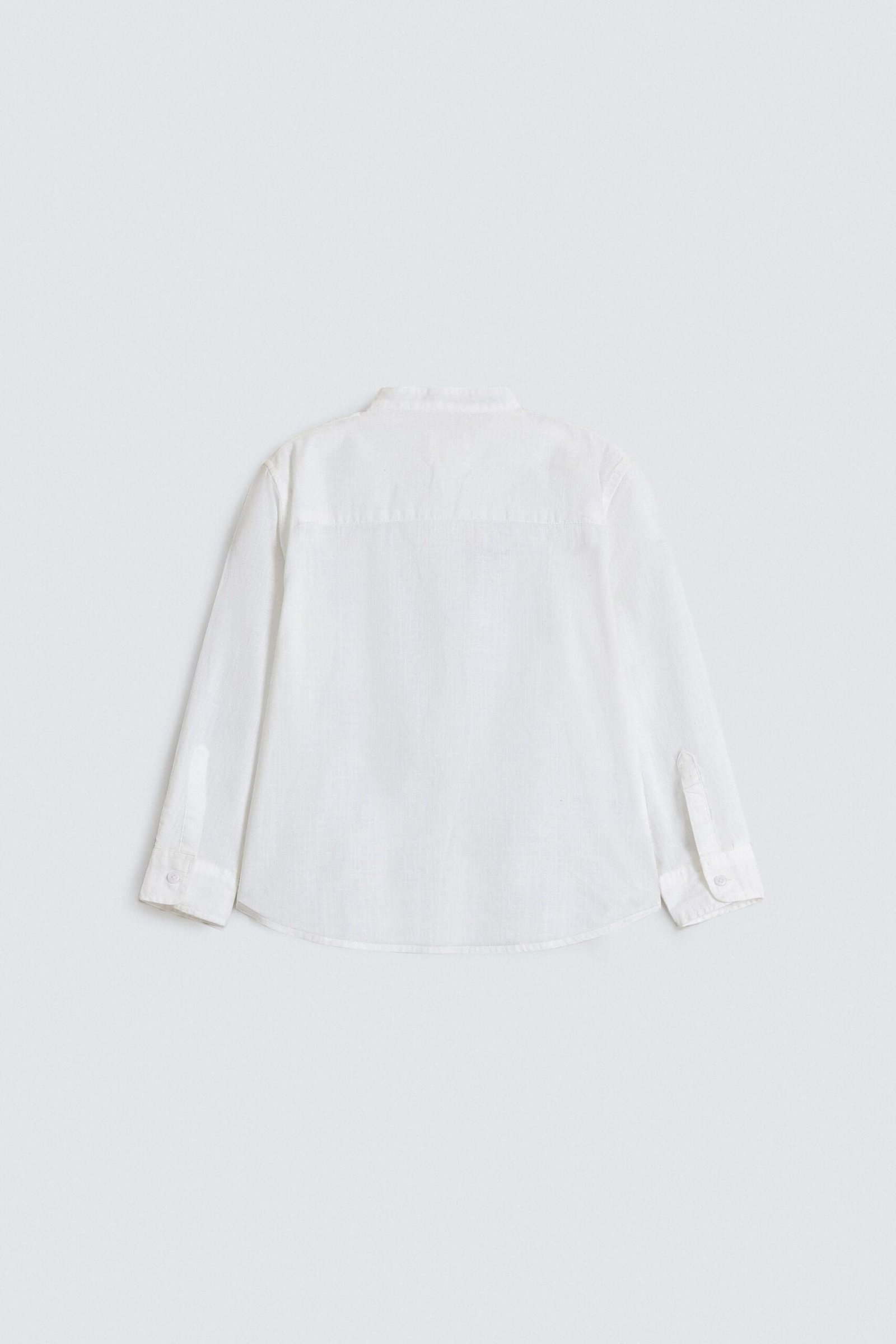 Textured Mandarin Collar Shirt - Image 3