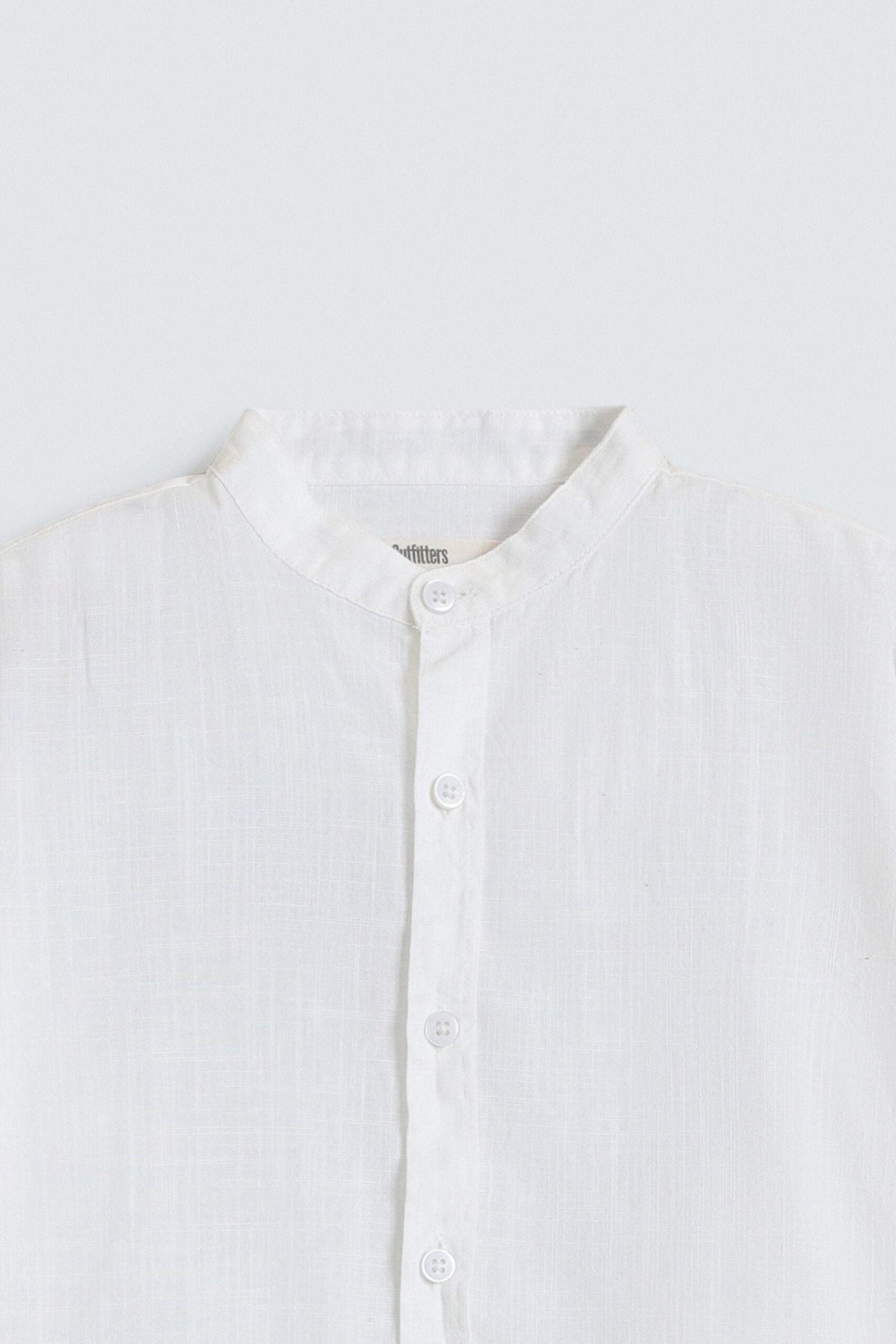 Textured Mandarin Collar Shirt - Image 2