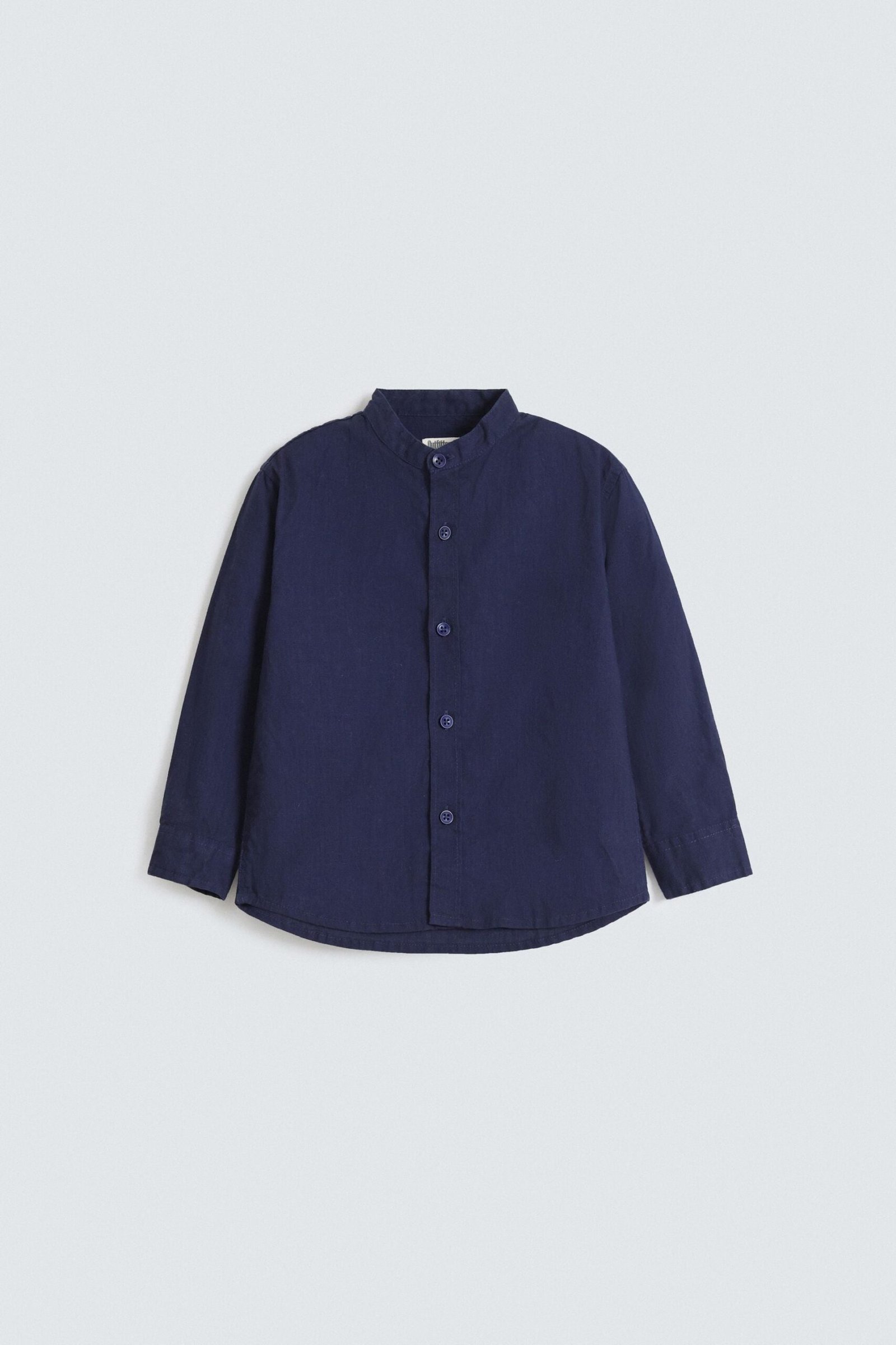 Textured Mandarin Collar Shirt - Image 7