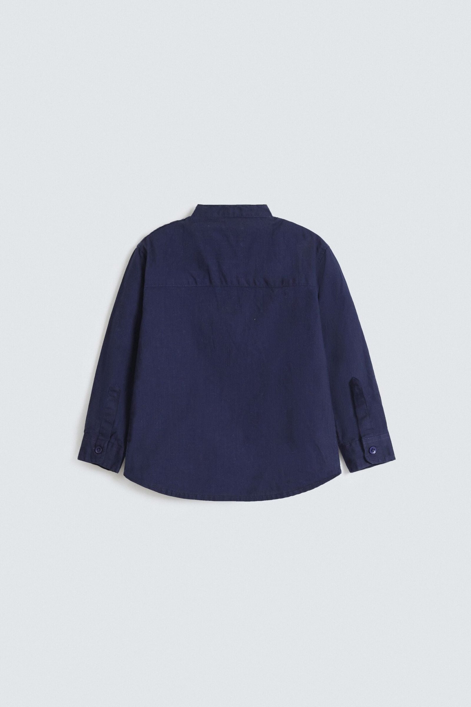 Textured Mandarin Collar Shirt - Image 9