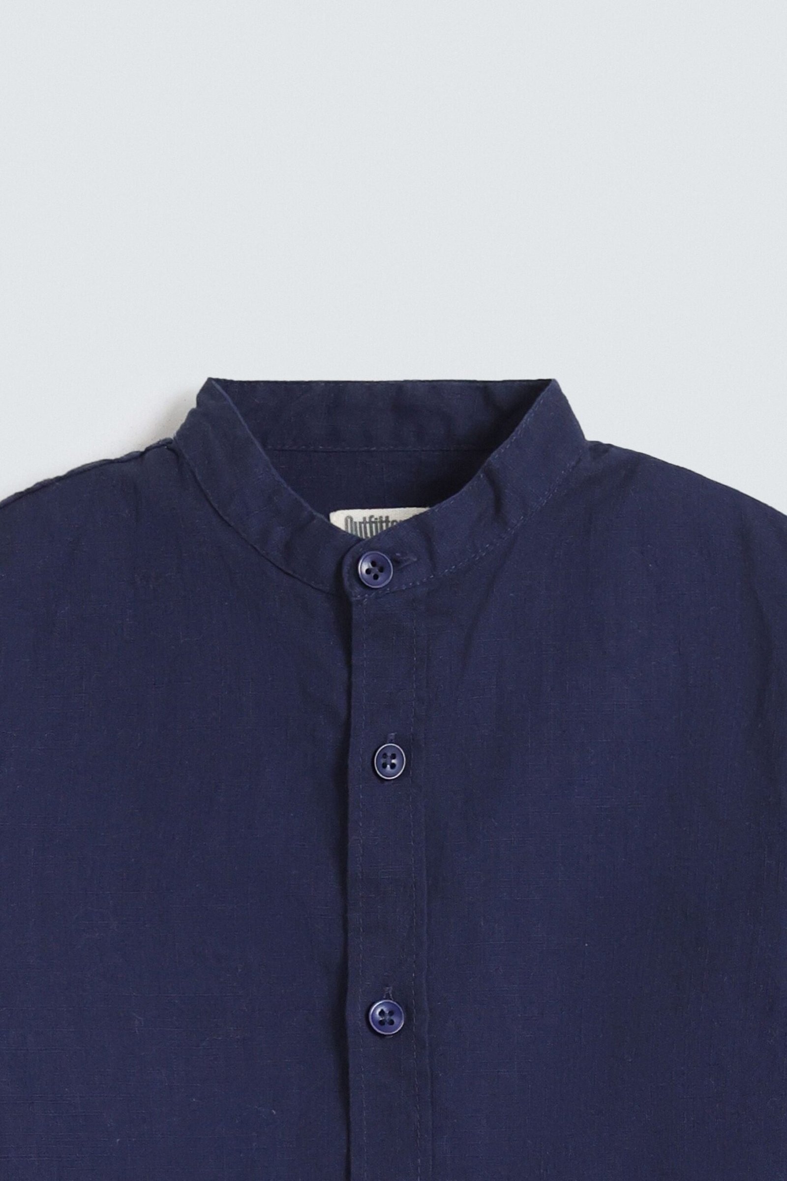 Textured Mandarin Collar Shirt - Image 8