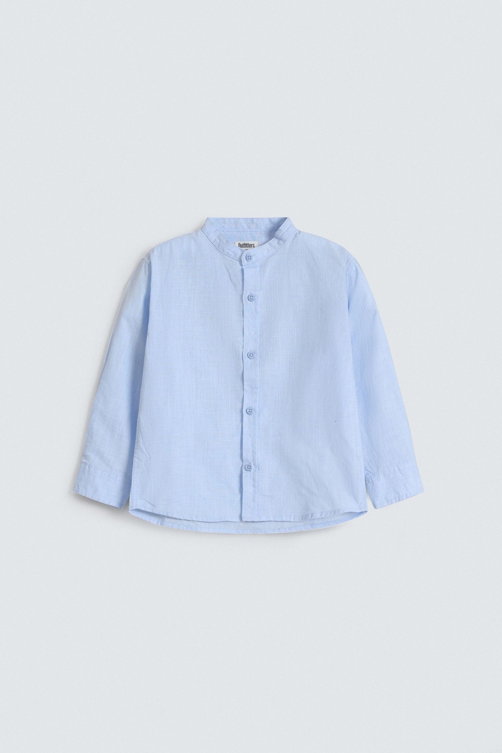 Textured Mandarin Collar Shirt - Image 10