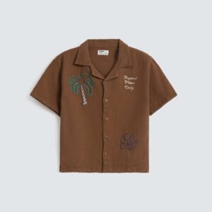 Textured Embroidered Shirt