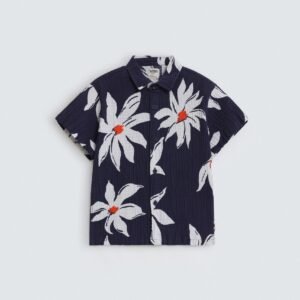 All-Over Print Textured Shirt