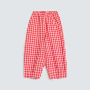 Checkered Balloon Fit Trousers