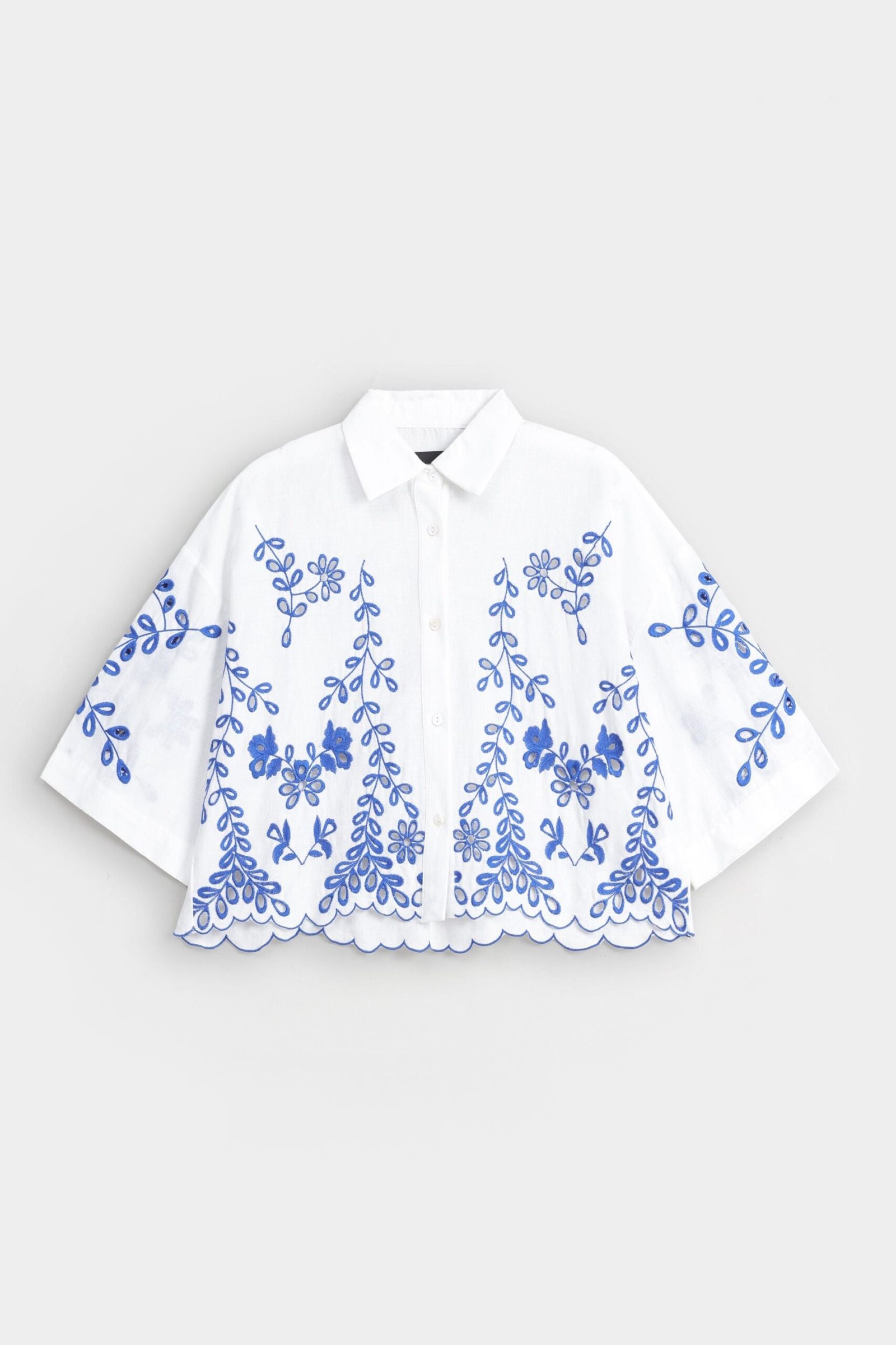 Super Cropped Embroidered Shirt - Image 5
