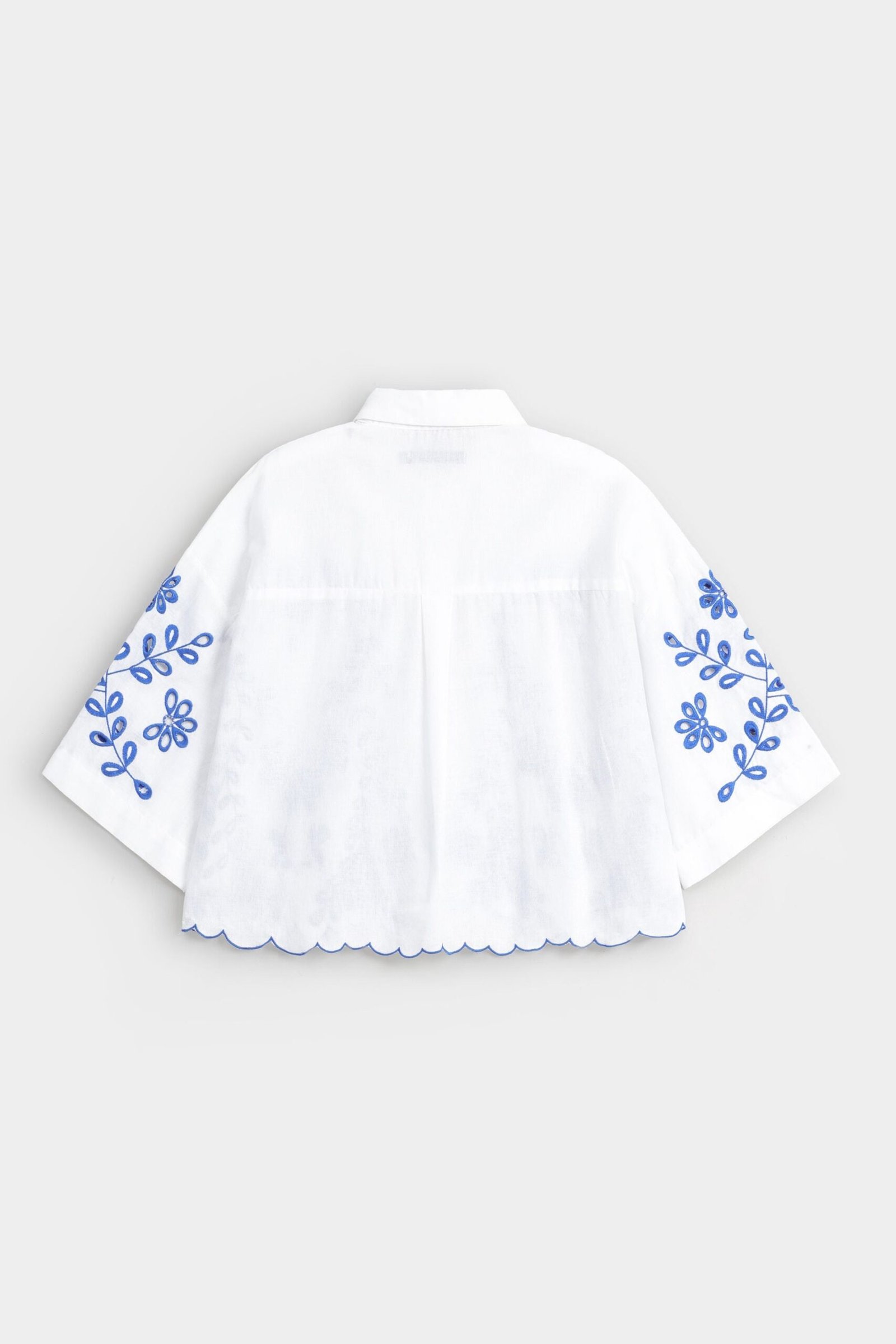 Super Cropped Embroidered Shirt - Image 7