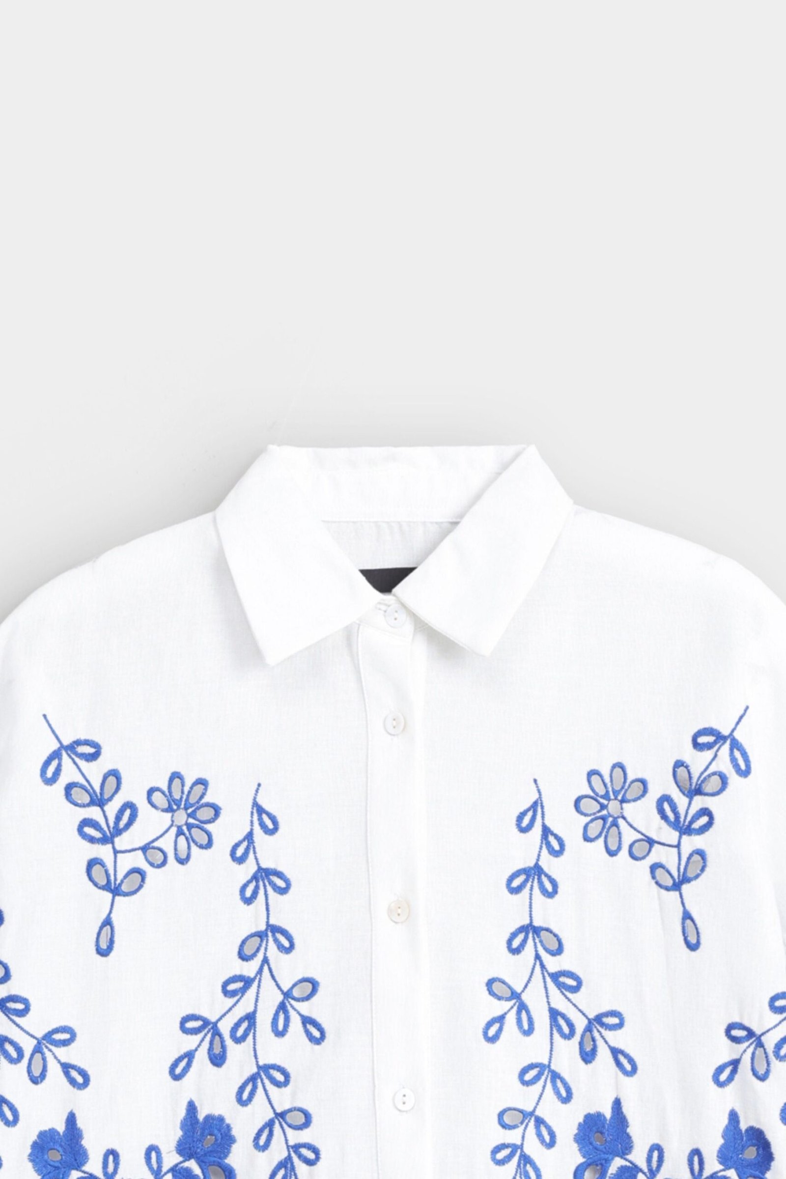 Super Cropped Embroidered Shirt - Image 6