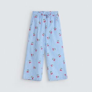 Wide Leg Printed Trousers