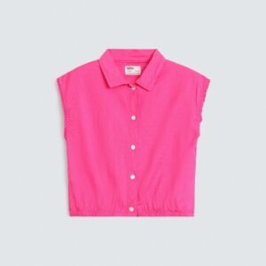 Textured Button-Up Shirt