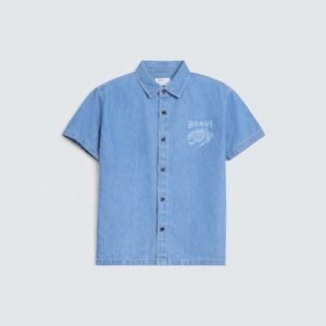 Laser Print Denim Shirt