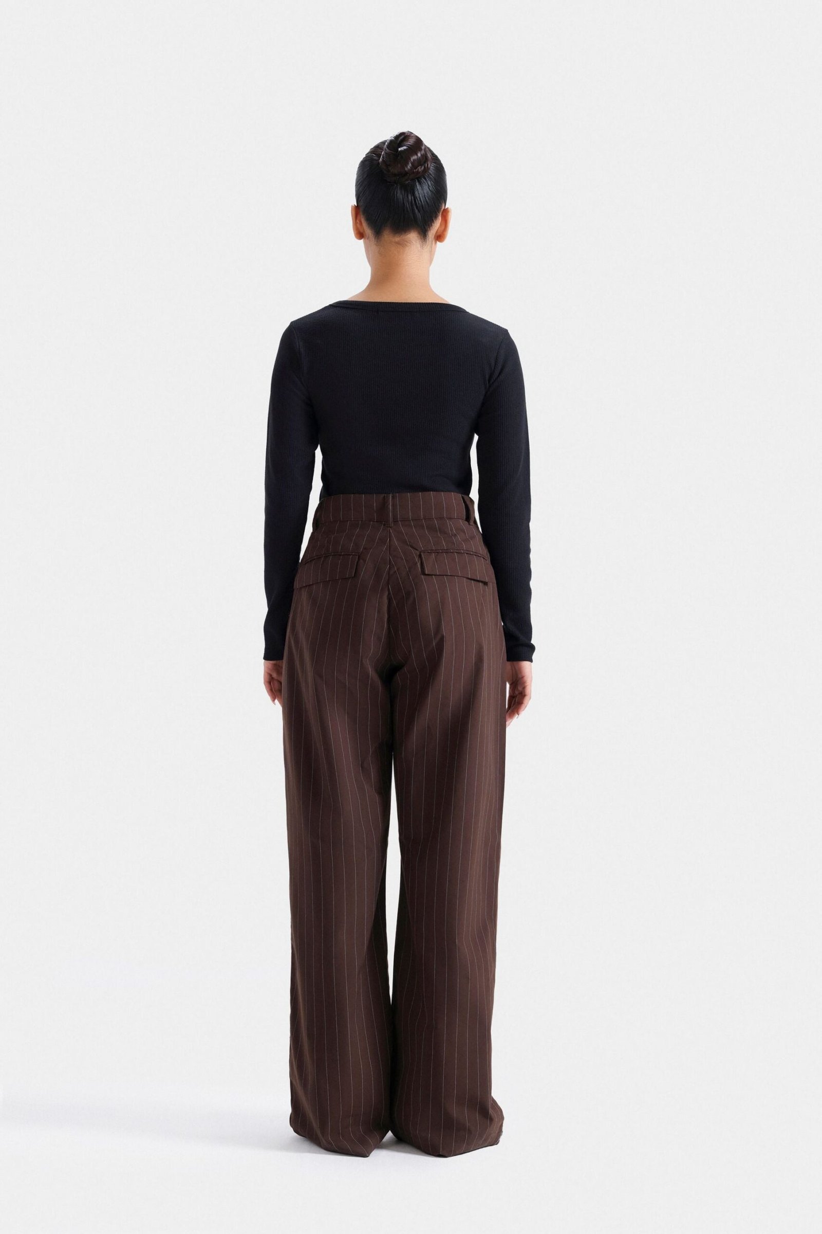 Striped Wide Leg Trousers - Image 4