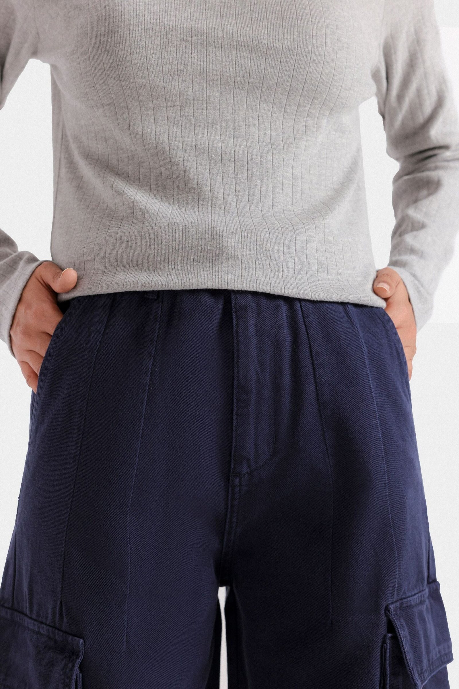 Slouchy Cargo Fit Trousers - Image 2