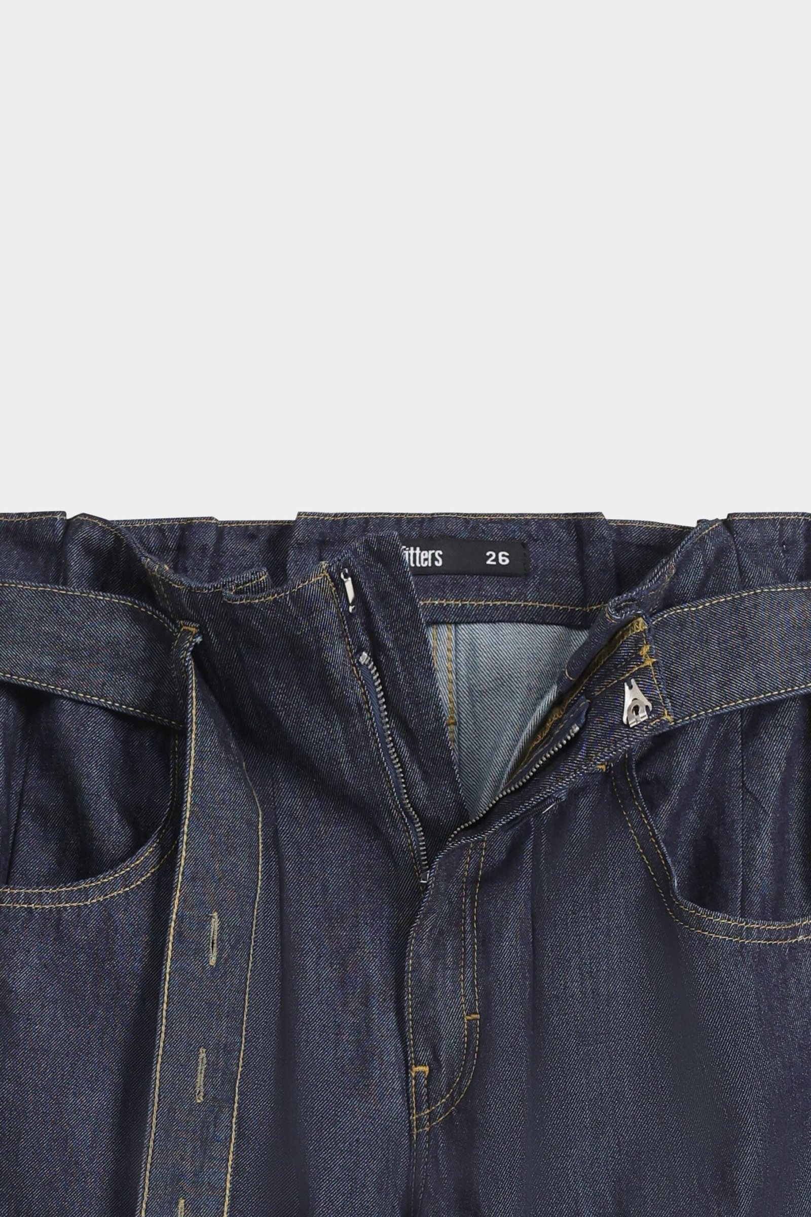 High-Waist Paper Bag Jeans - Image 6
