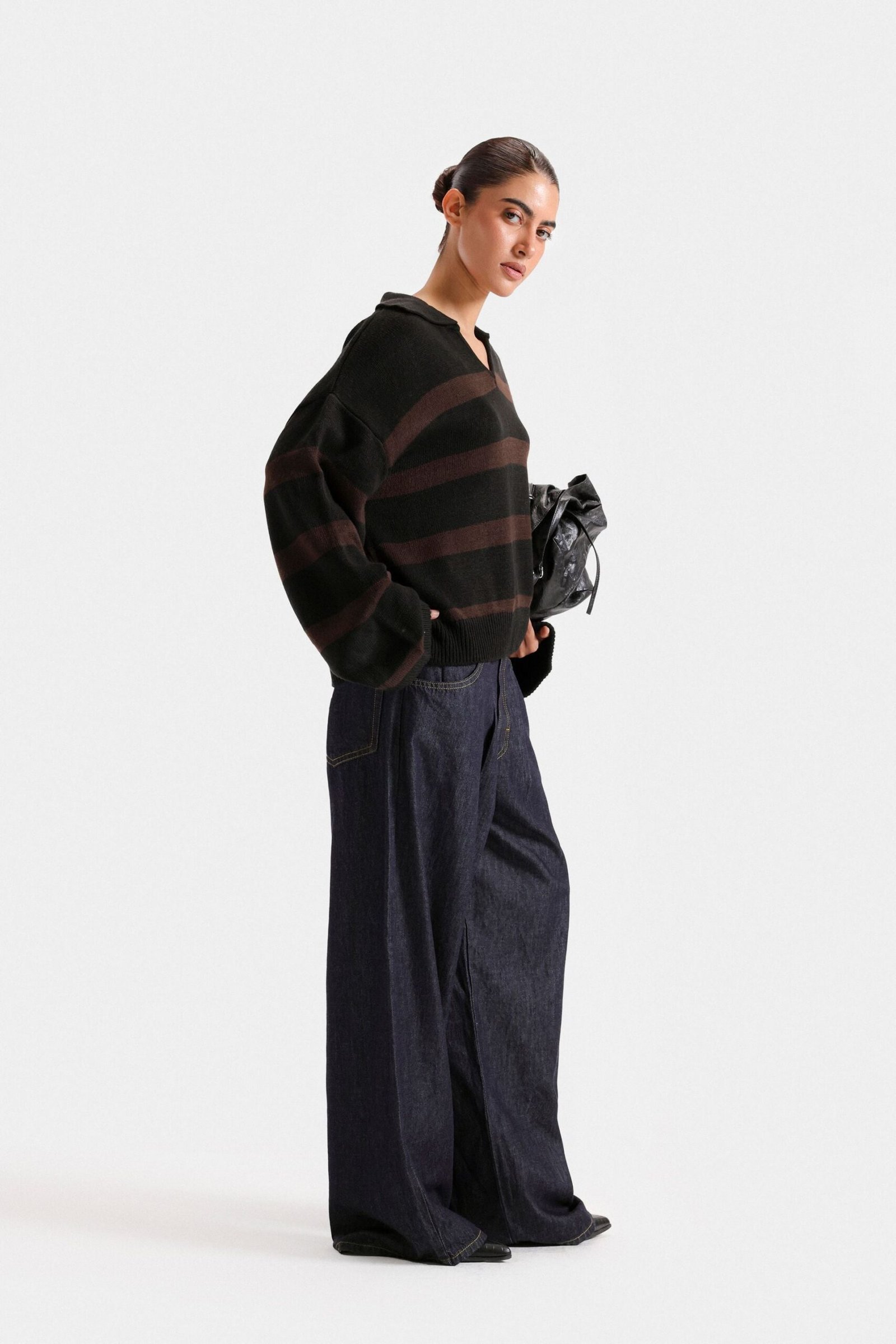 High-Waist Paper Bag Jeans - Image 3