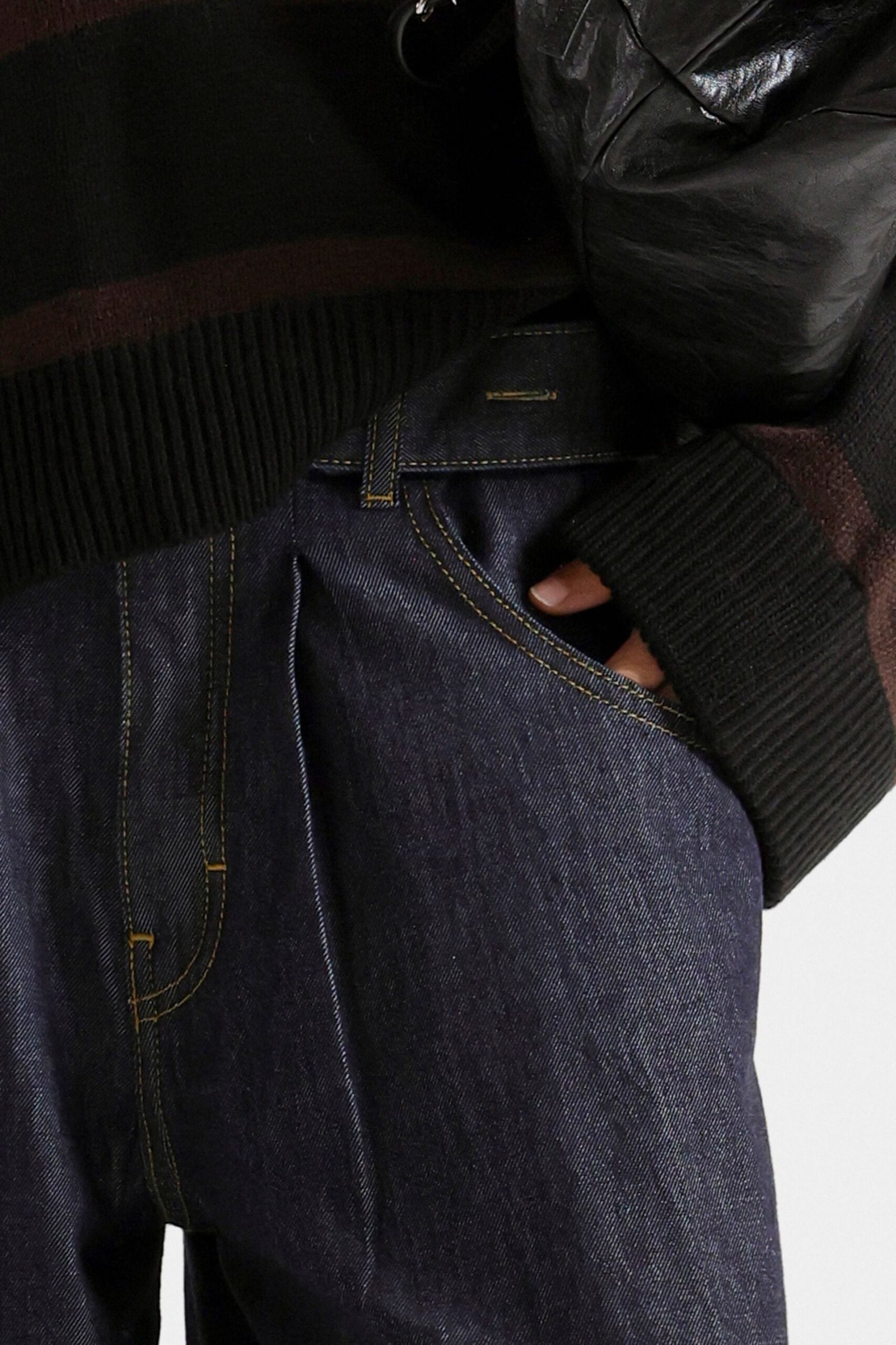 High-Waist Paper Bag Jeans - Image 2