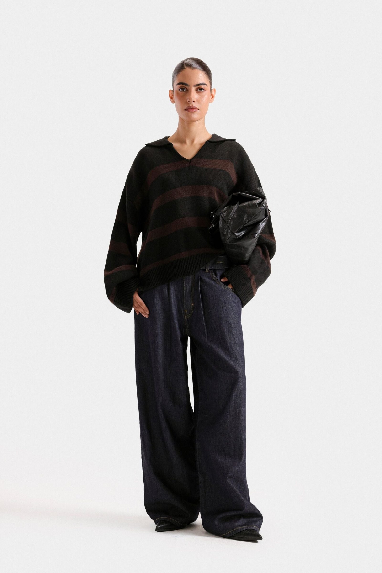 High-Waist Paper Bag Jeans