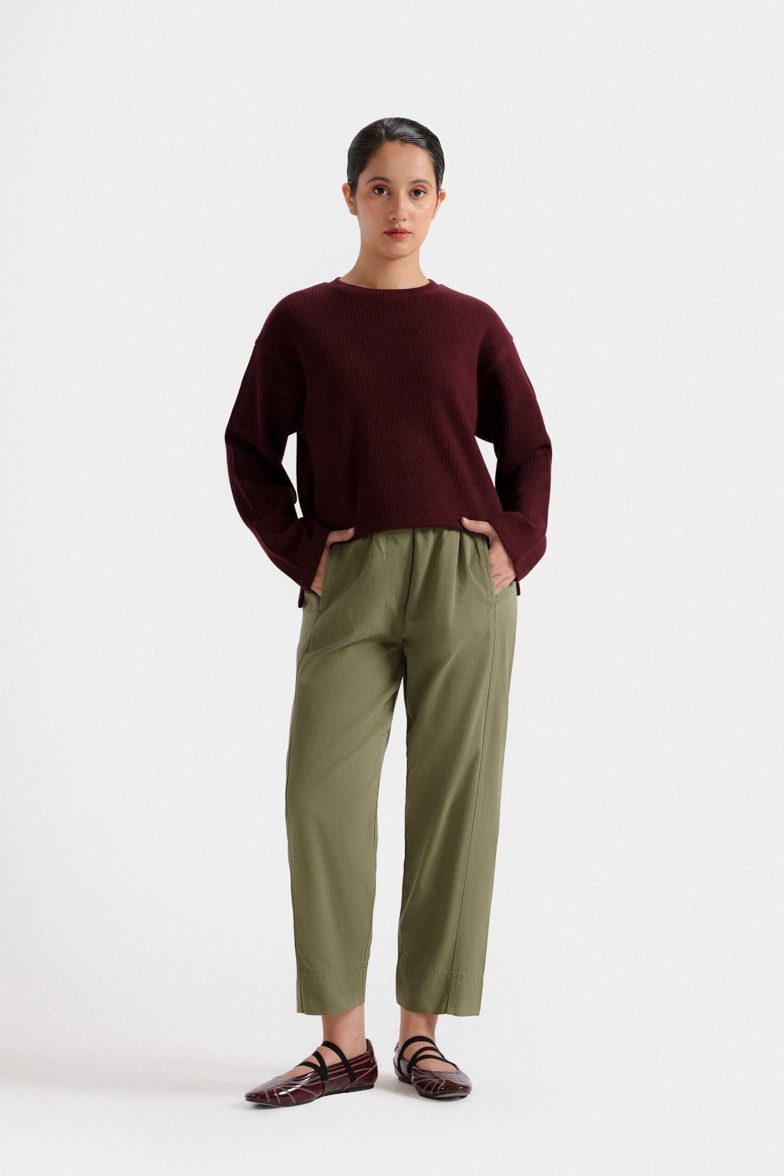 High-Waisted Straight Trousers - Image 7