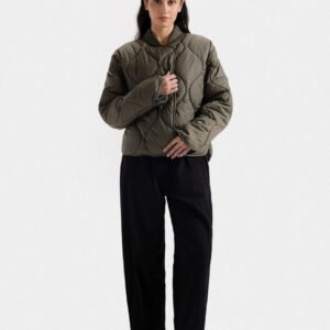 High-Waisted Straight Trousers