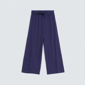 Wide Leg Trousers Belt Detail