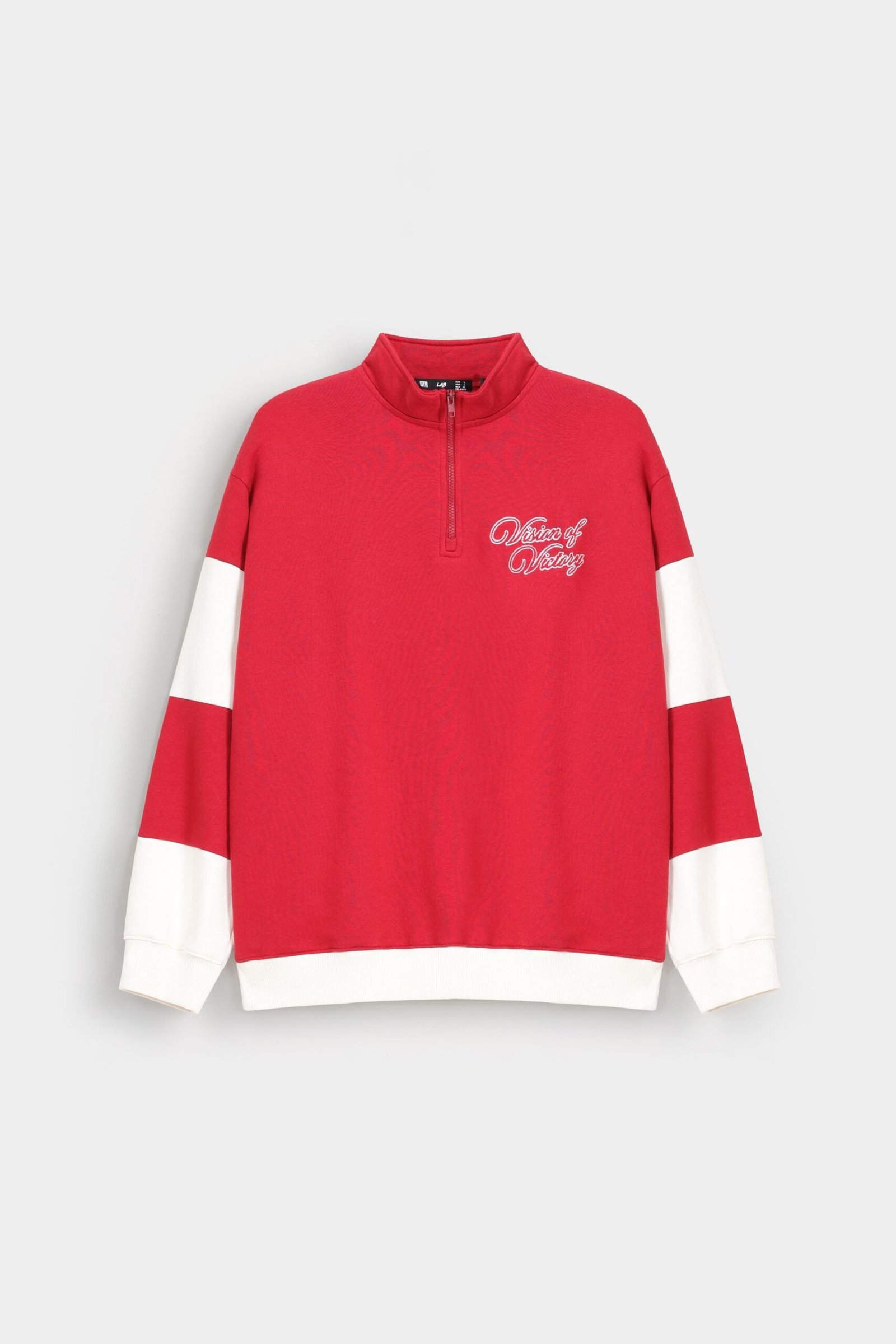 Embroidered Quarter Zip-Up Sweatshirt - Image 5