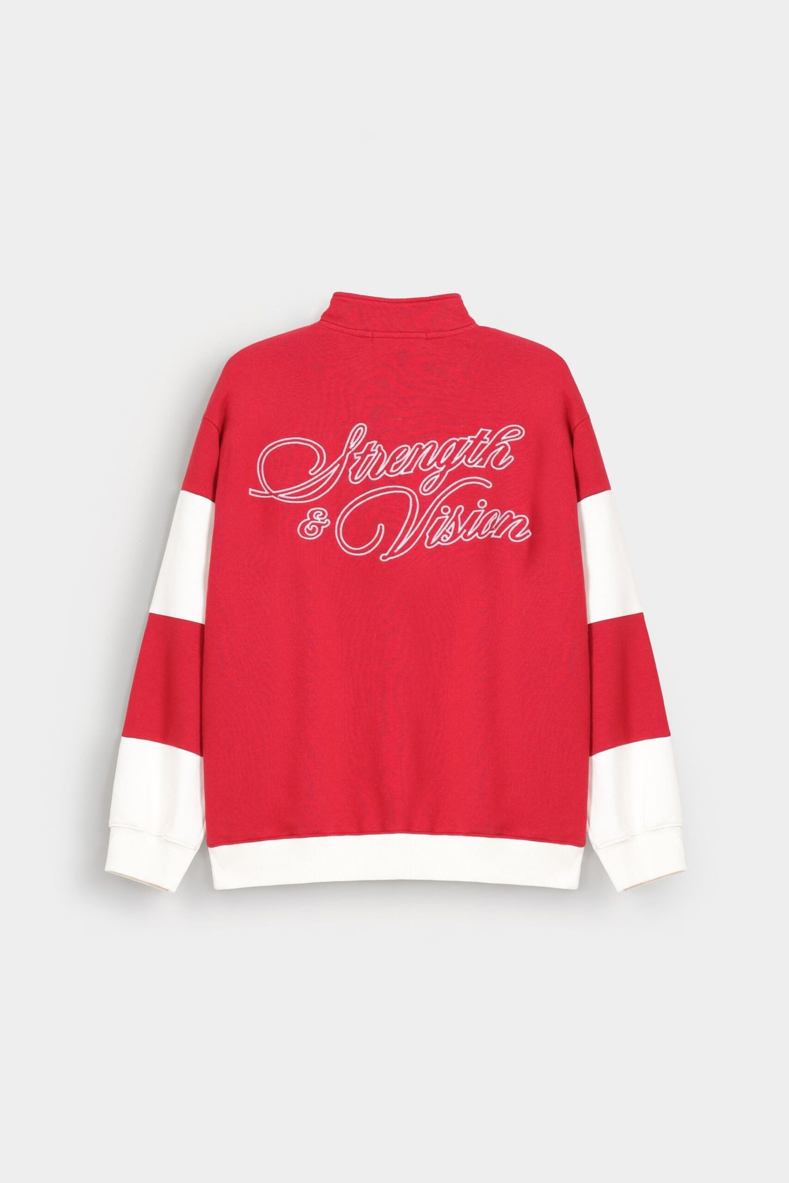 Embroidered Quarter Zip-Up Sweatshirt - Image 7