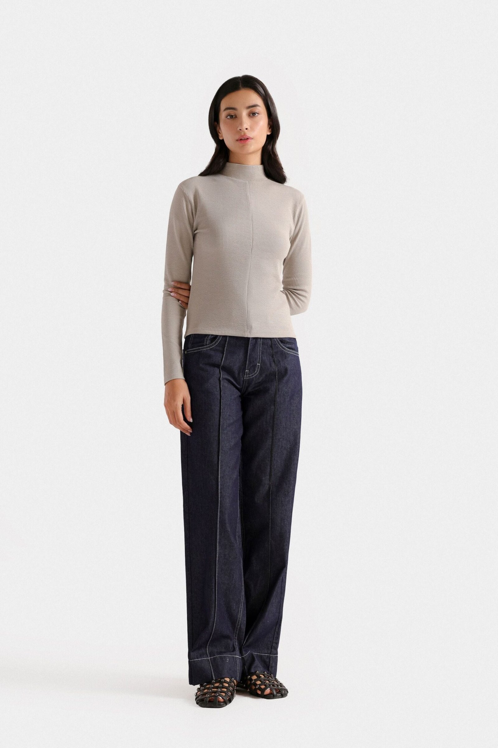 Grungy Wide-Leg Jeans