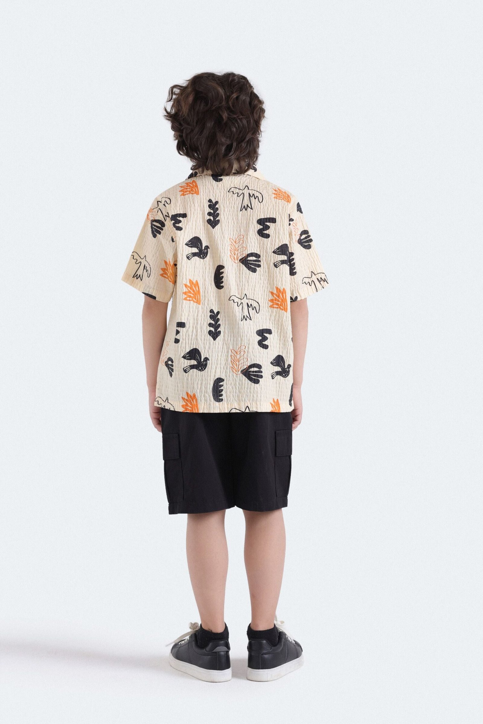 Creased Effect Printed Shirt - Image 6