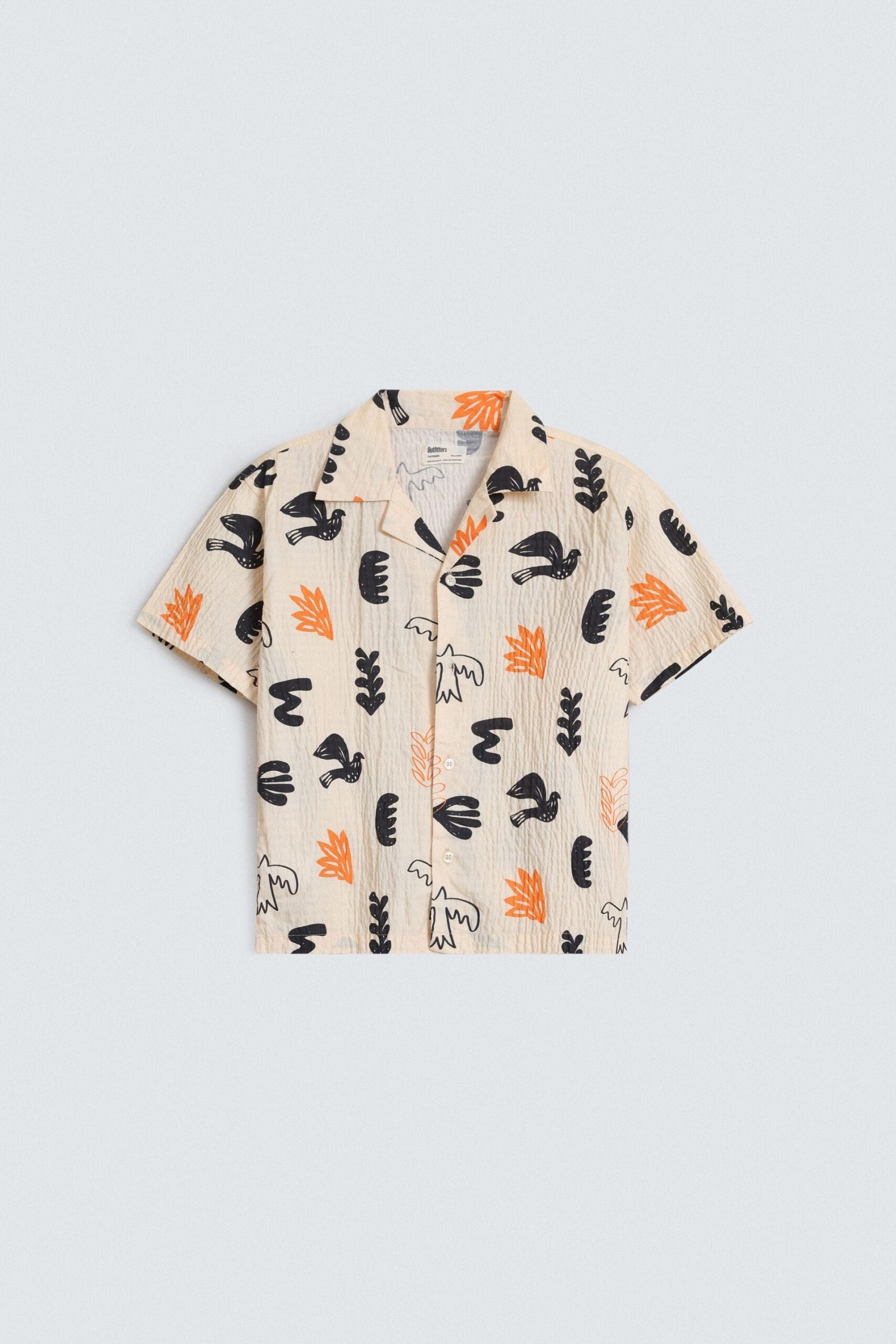 Creased Effect Printed Shirt