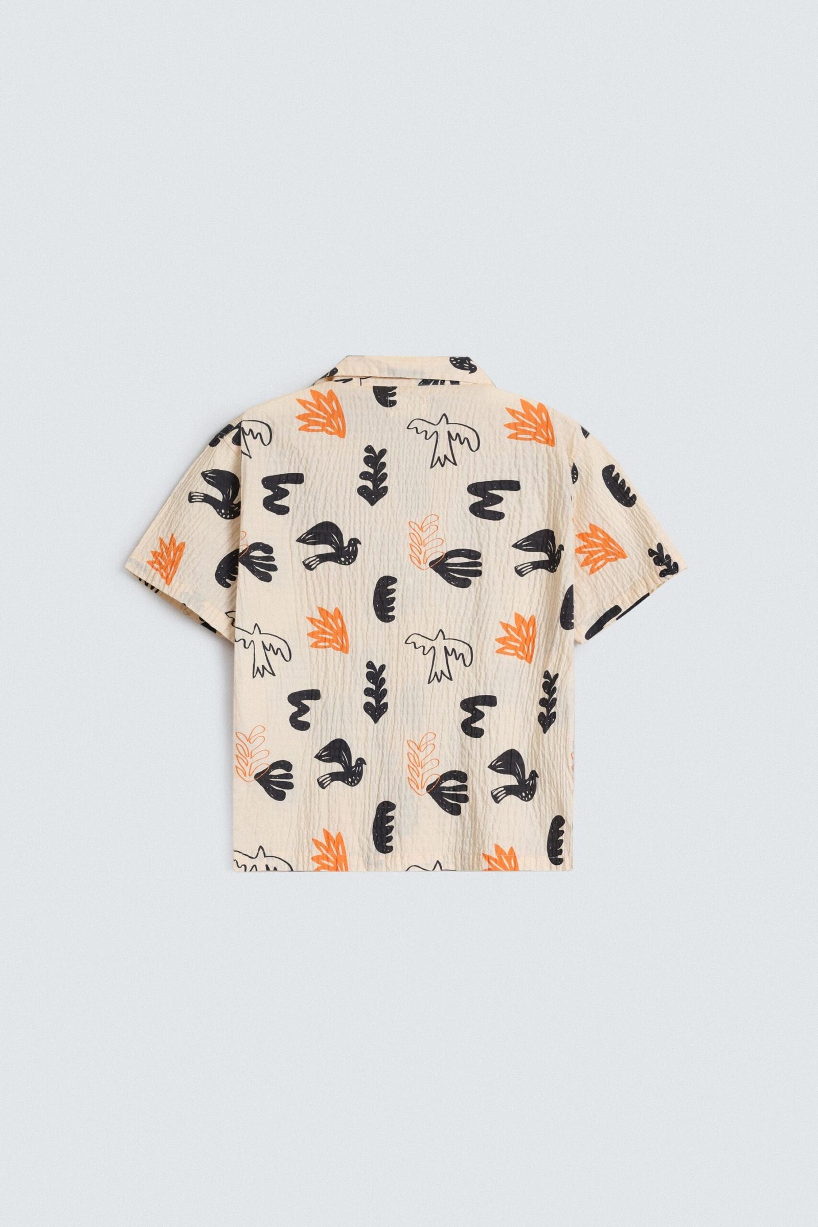 Creased Effect Printed Shirt - Image 3