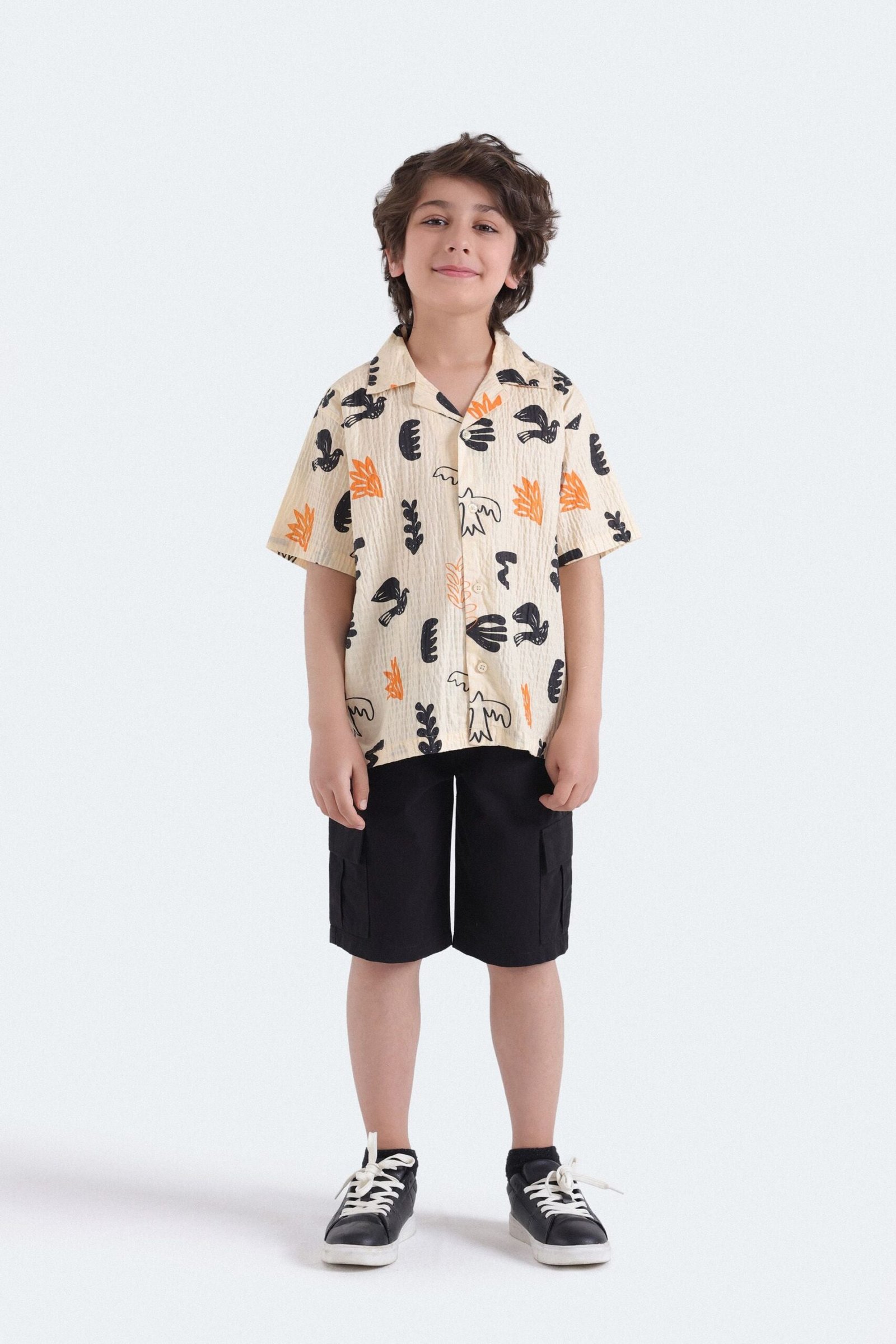 Creased Effect Printed Shirt - Image 4
