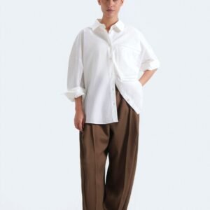 Button Up Shirt With Lace Detail
