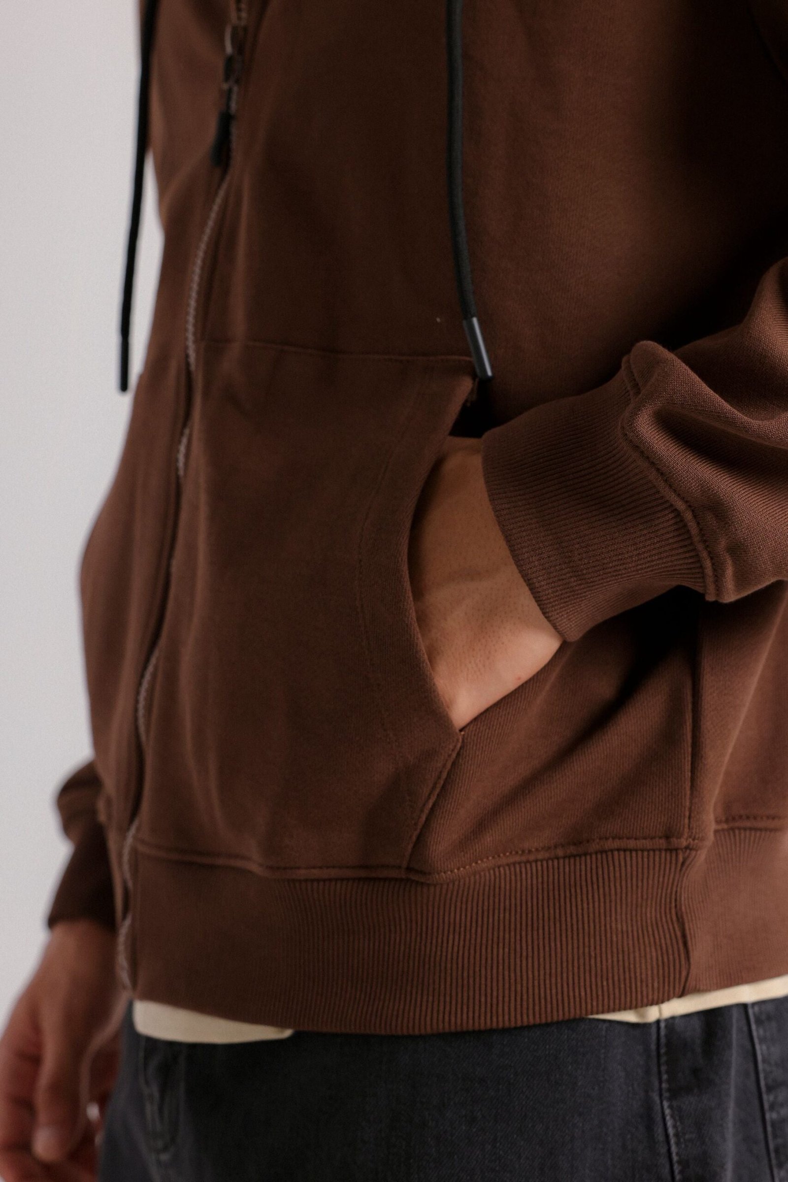 Basic Zipper Hoodie - Image 2